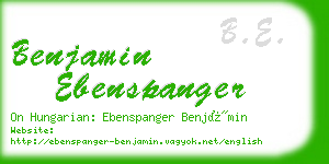 benjamin ebenspanger business card